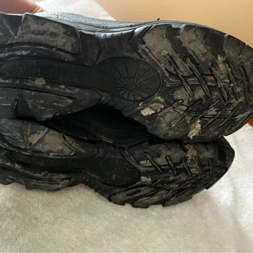 Nautilus Imperfection Black Leather Steel Toe Shoes Sz 10